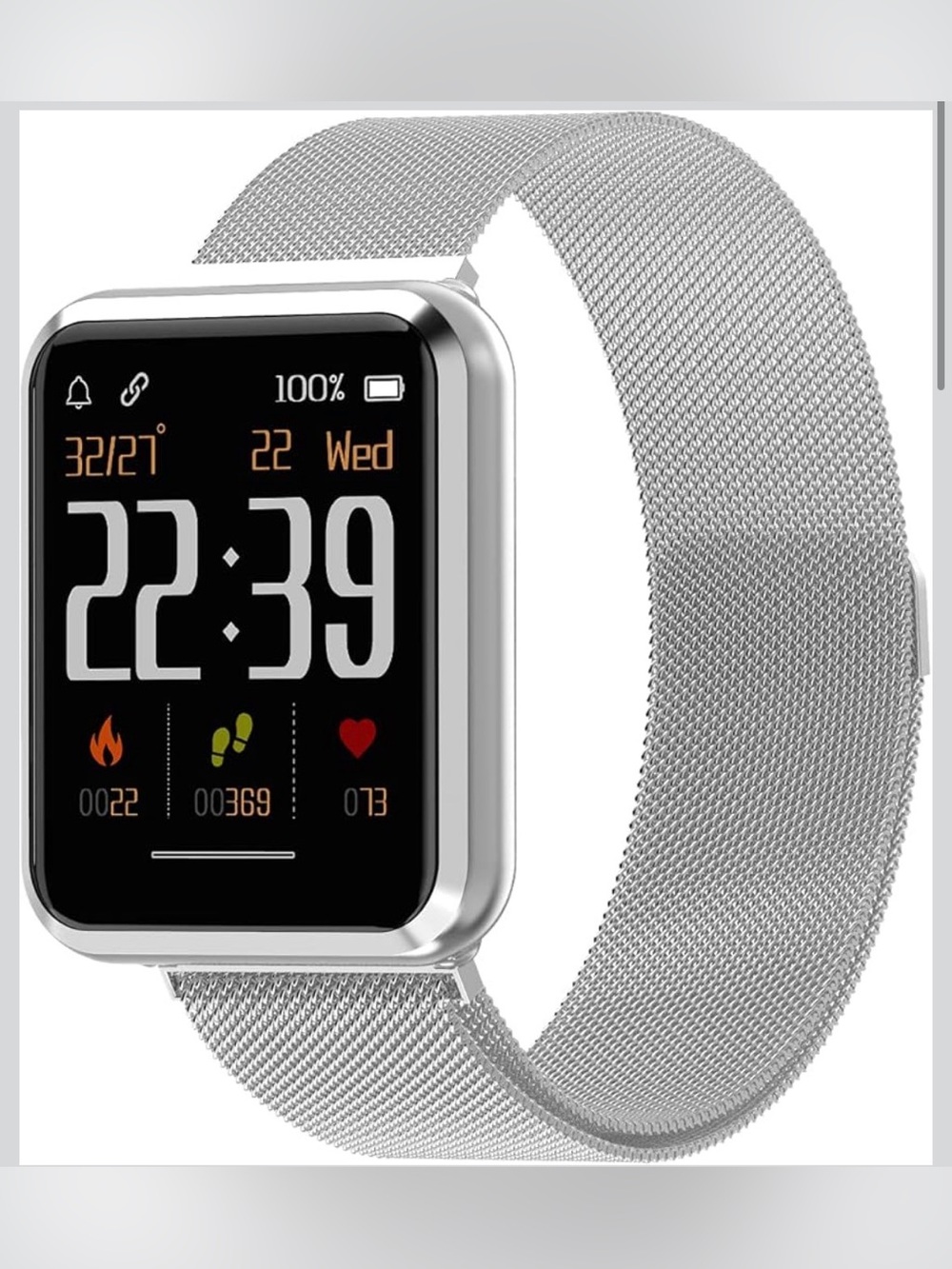 Emerge S3 Silver Smartwatch for iOS and Android NWT!